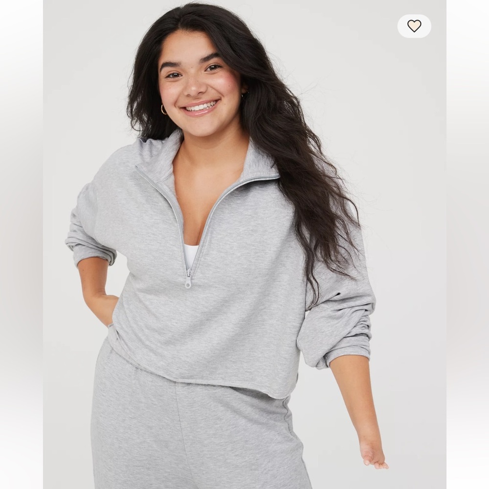 OFFLINE By Aerie OTT Fleece Quarter Zip Sweatshirt